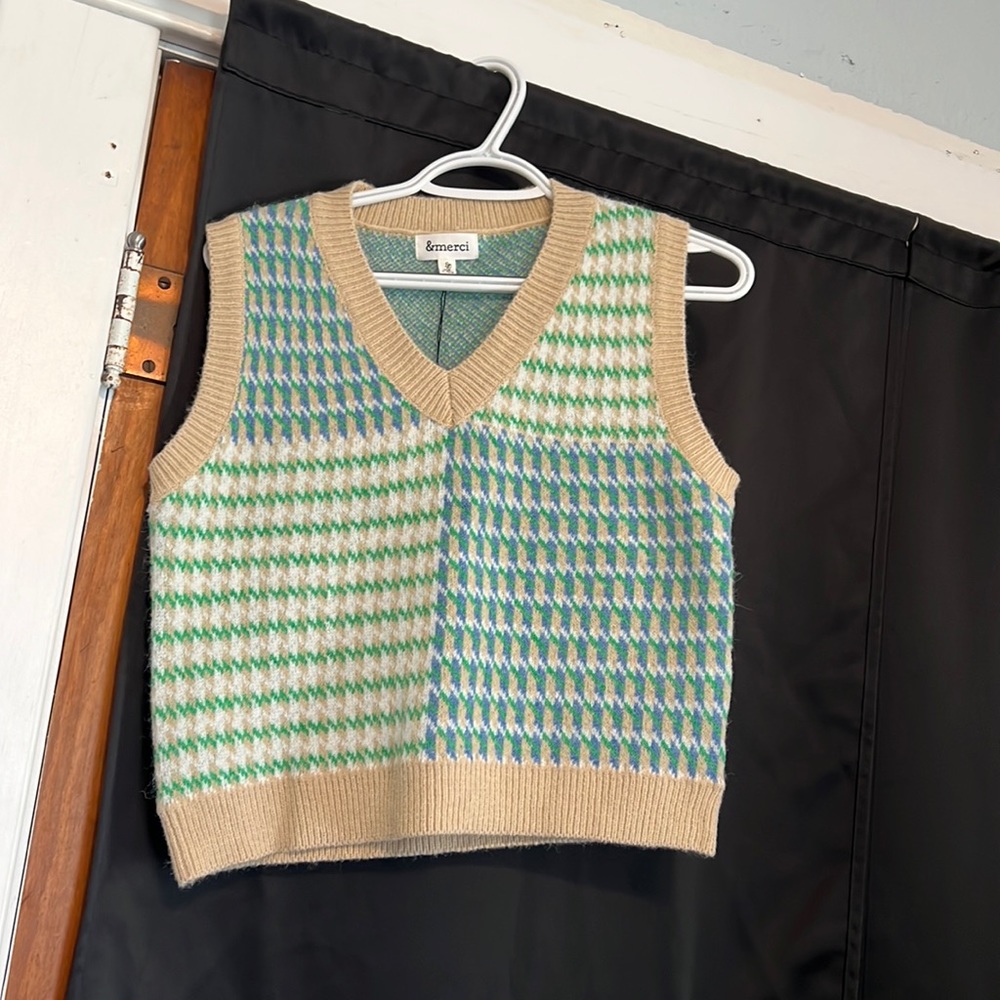 Plaid sweater vest